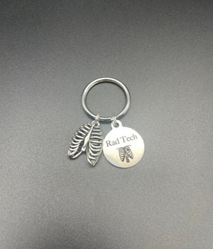 Rad Tech Keychain, Radiology, Graduation, Ribcage, Xray Tech, Thorax, Gift