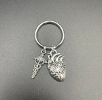 Heart & Medical Caduceus Keychain, Medical, Cardiologist, Anatomy