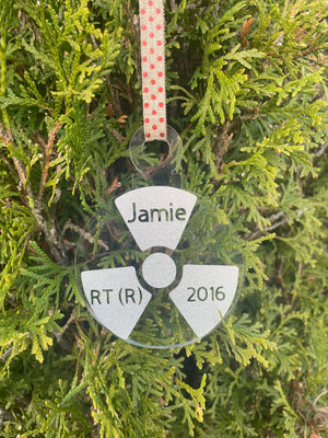 Personalized Rad Tech Christmas Ornament, Radiology, Ornament, Xray, Christmas, Year, Name