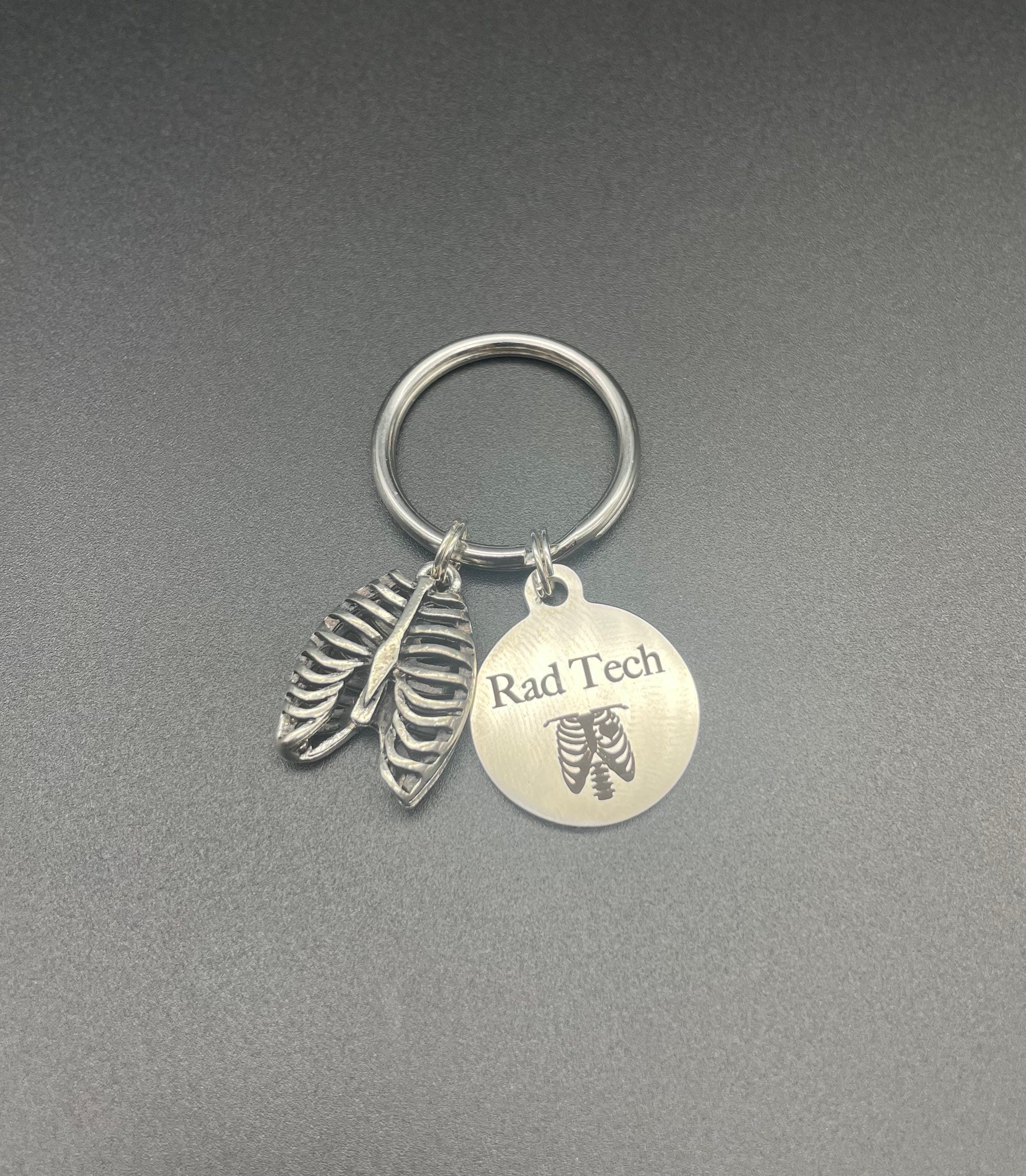 Rad Tech Keychain, Radiology, Graduation, Ribcage, Xray Tech, Thorax, Gift