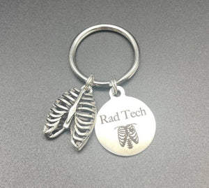 Rad Tech Keychain, Radiology, Graduation, Ribcage, Xray Tech, Thorax, Gift