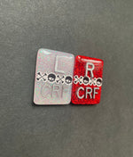 XOXO Skull and Crossbones Xray Markers, With Initials, Rectangle, Glitter, Valentines Day, Bones