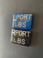 Portable Xray Markers, With 2 or 3 Initials, Left, Right, Rectangle, Glitter