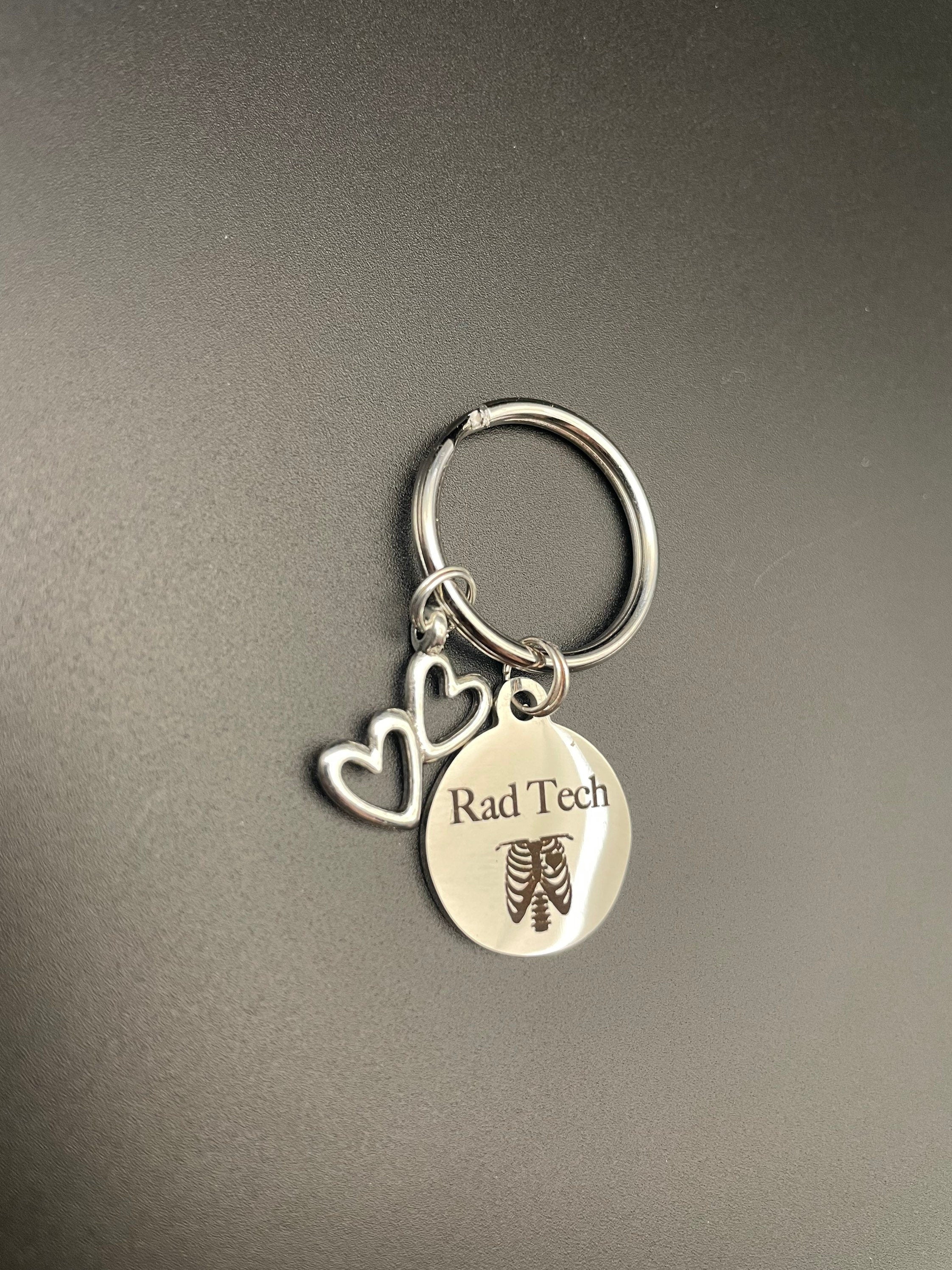 Rad Tech Keychain, Radiology, Graduation, Xray Tech, Gift, Hearts