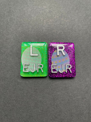 Fun Easter Egg Xray Markers, With 2 or 3 Initials, Rectangle, Glitter