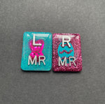 Easter Xray Markers, Bunny, Egg, Spring, With 2 or 3 Initials, Glitter, Rectangle