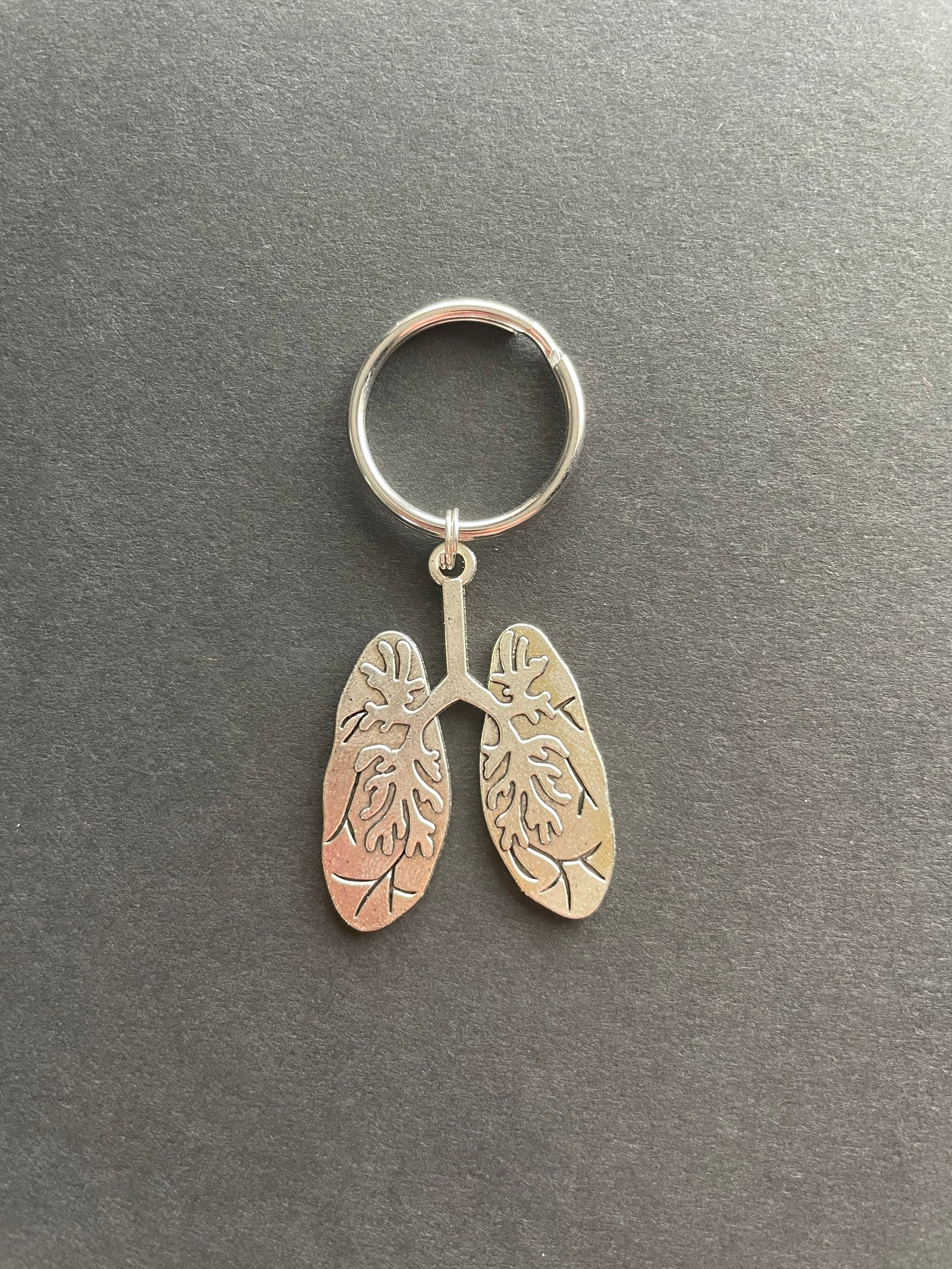 Lungs Keychain, Medical, Gift, Anatomy, Thorax, Pulmonary, Pulmonologist