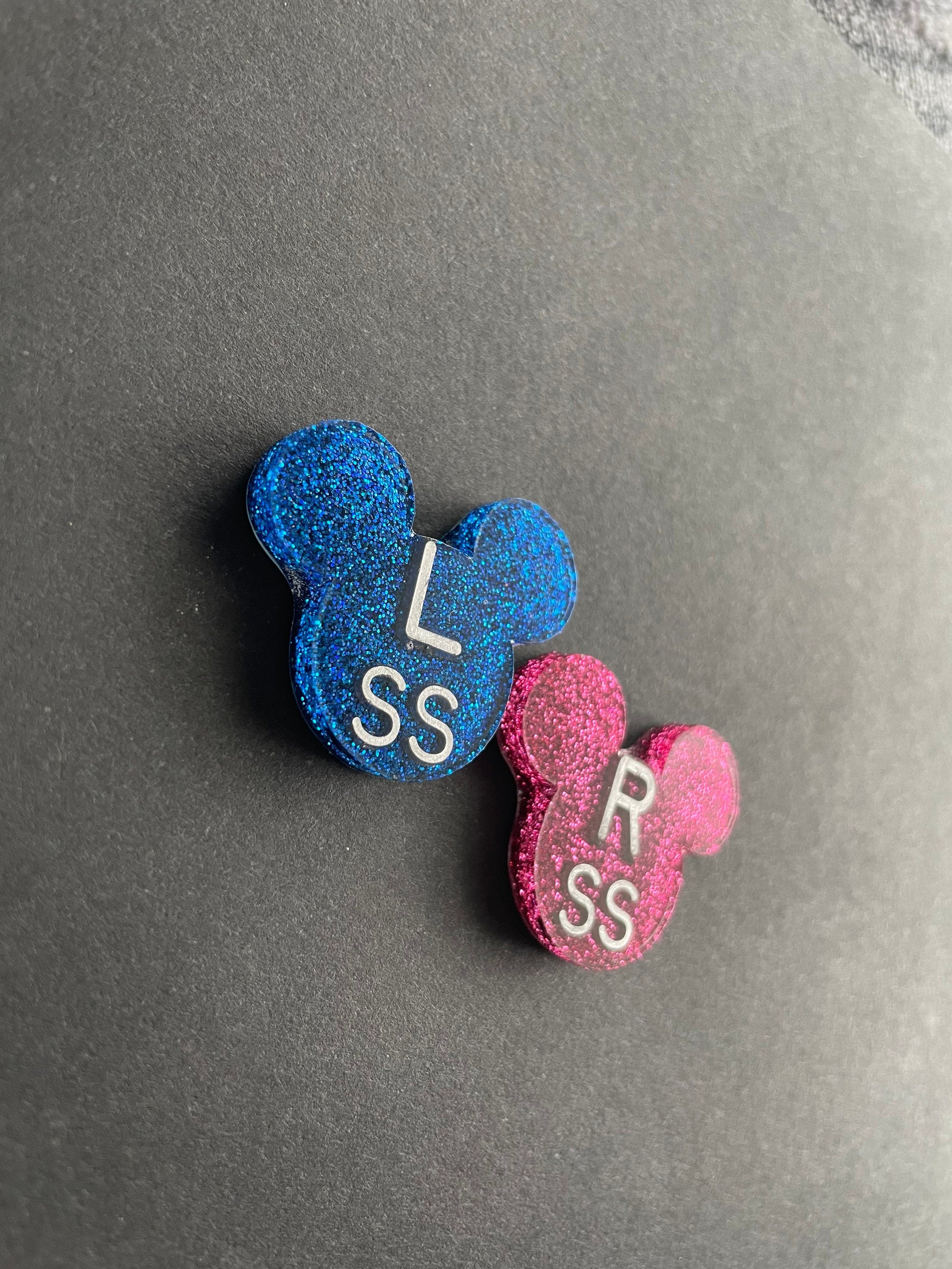 Mouse Ears Xray Markers, With Initials, Glitter