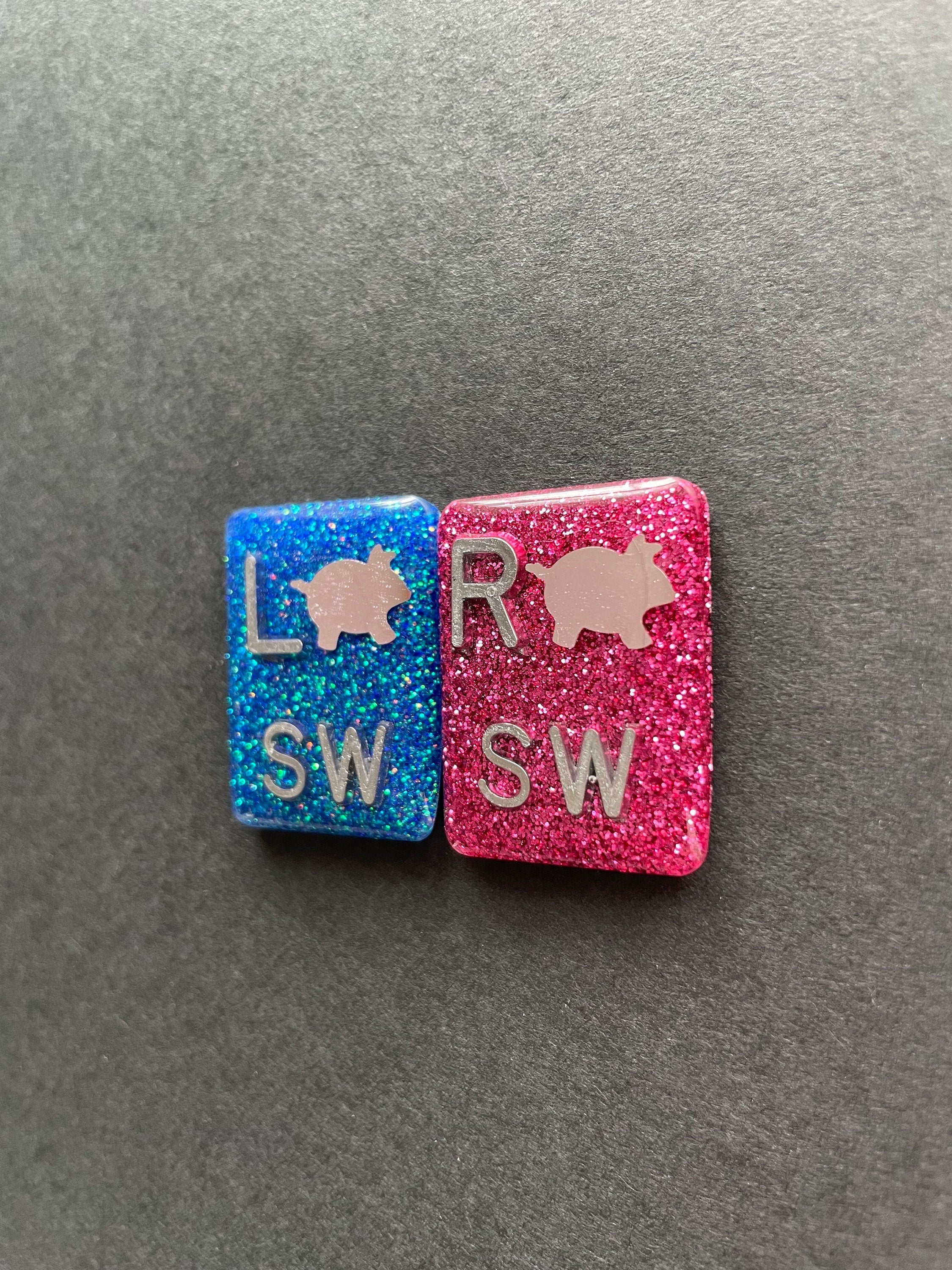 Pig Xray Markers, Rectangle, Glitter, With 2 or 3 Initials, Farm Animal