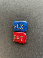 Flexion Extension X-ray Markers, Position Xray Marker, Positional Indicator, Flex, Exten, FLX, EXT, Small Rectangle