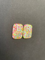 Pastel Sprinkle Xray Markers- Up to 3 Initials, Rectangle, Spring, Cute