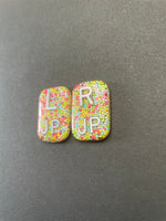 Pastel Sprinkle Xray Markers- Up to 3 Initials, Rectangle, Spring, Cute