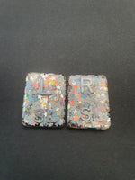 Pastel Star Xray Markers, With Initials, Glitter, Rectangle, Cute, Sparkle