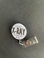 Future X-Ray Technologist Badge Holder, Retractable ID Badge Reel, Radiology, Rad Tech, Xray, Skeleton Heart Hands, Student