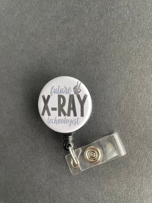 Future X-Ray Technologist Badge Holder, Retractable ID Badge Reel, Radiology, Rad Tech, Xray, Peace Sign, Student