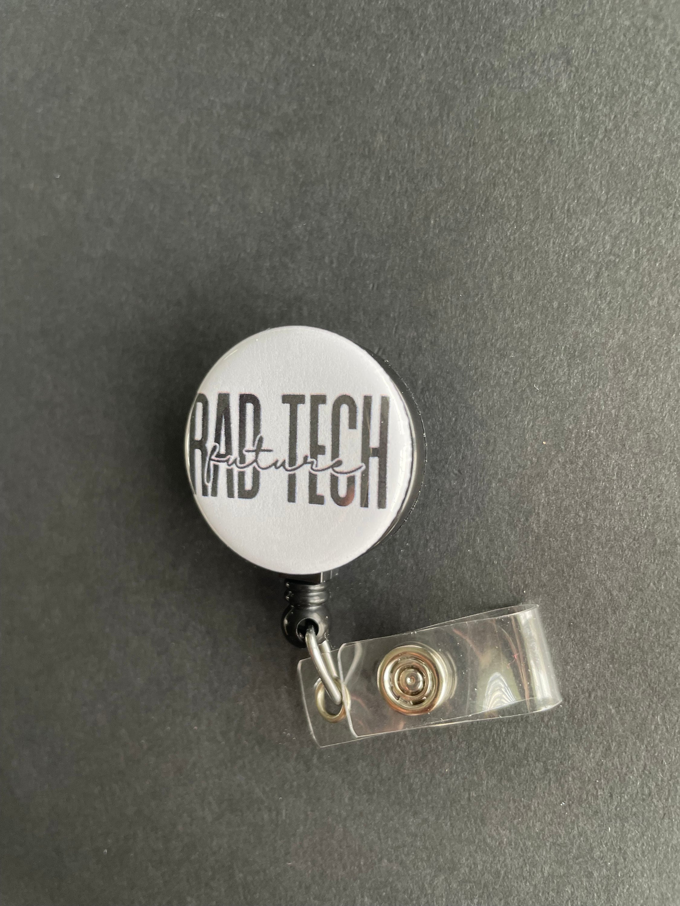 Future Rad Tech Badge Holder, Retractable ID Badge Reel, Radiology, Xray, Student