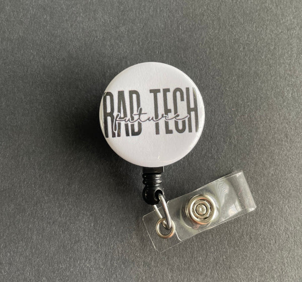 Future Rad Tech Badge Holder, Retractable ID Badge Reel, Radiology