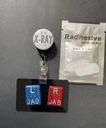 Student Xray Tech Bundle, Xray Markers, Large Rectangle, Badge Reel, Marker Holder, Radhesive, Radiology, Clinical