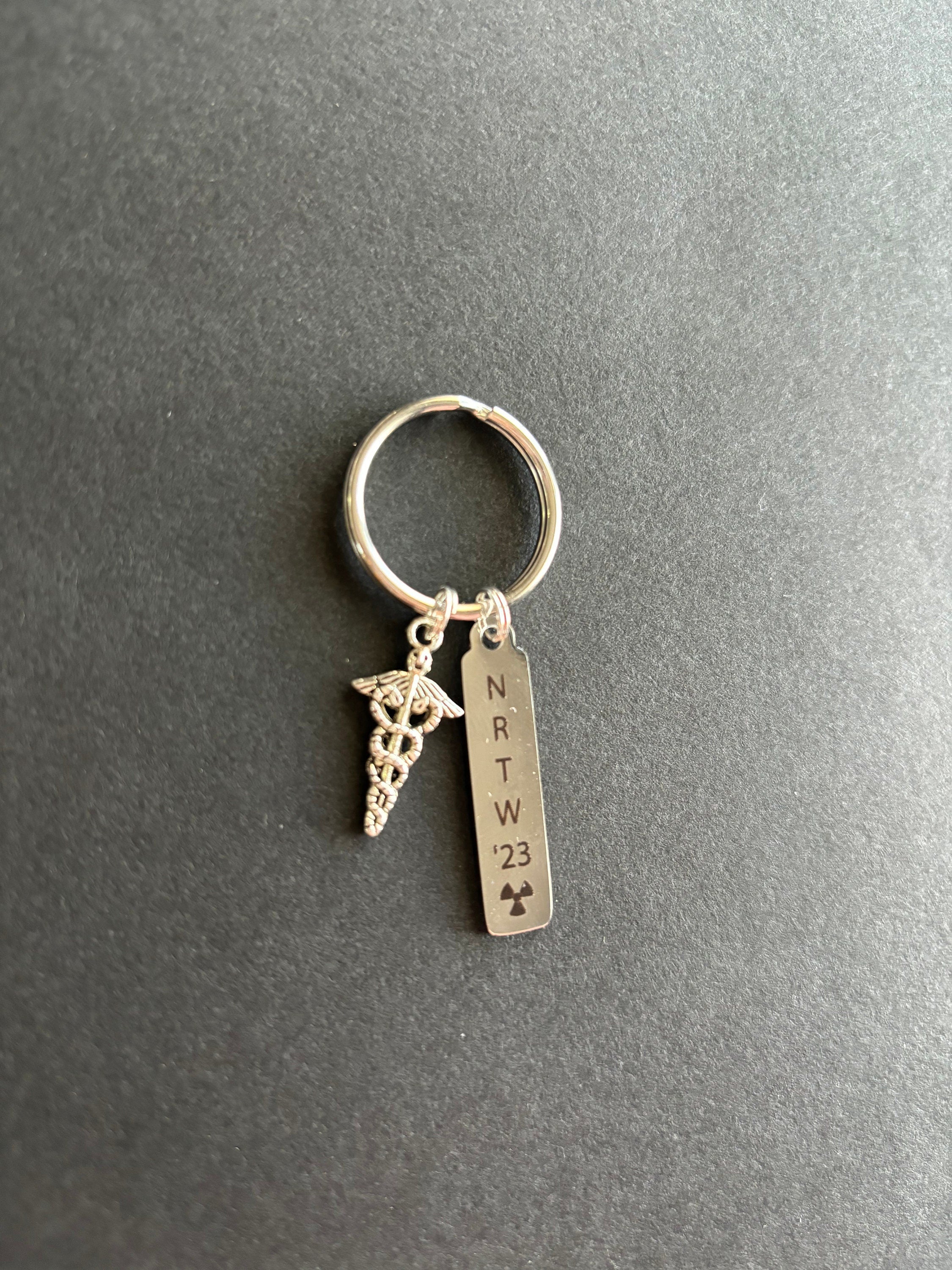 NRTW 2023 Keychain, Caduceus, National Rad Tech Week, Radiology Keychain, Rad Tech, Skeleton, Xray Tech,Skeleton, Skull, Gift