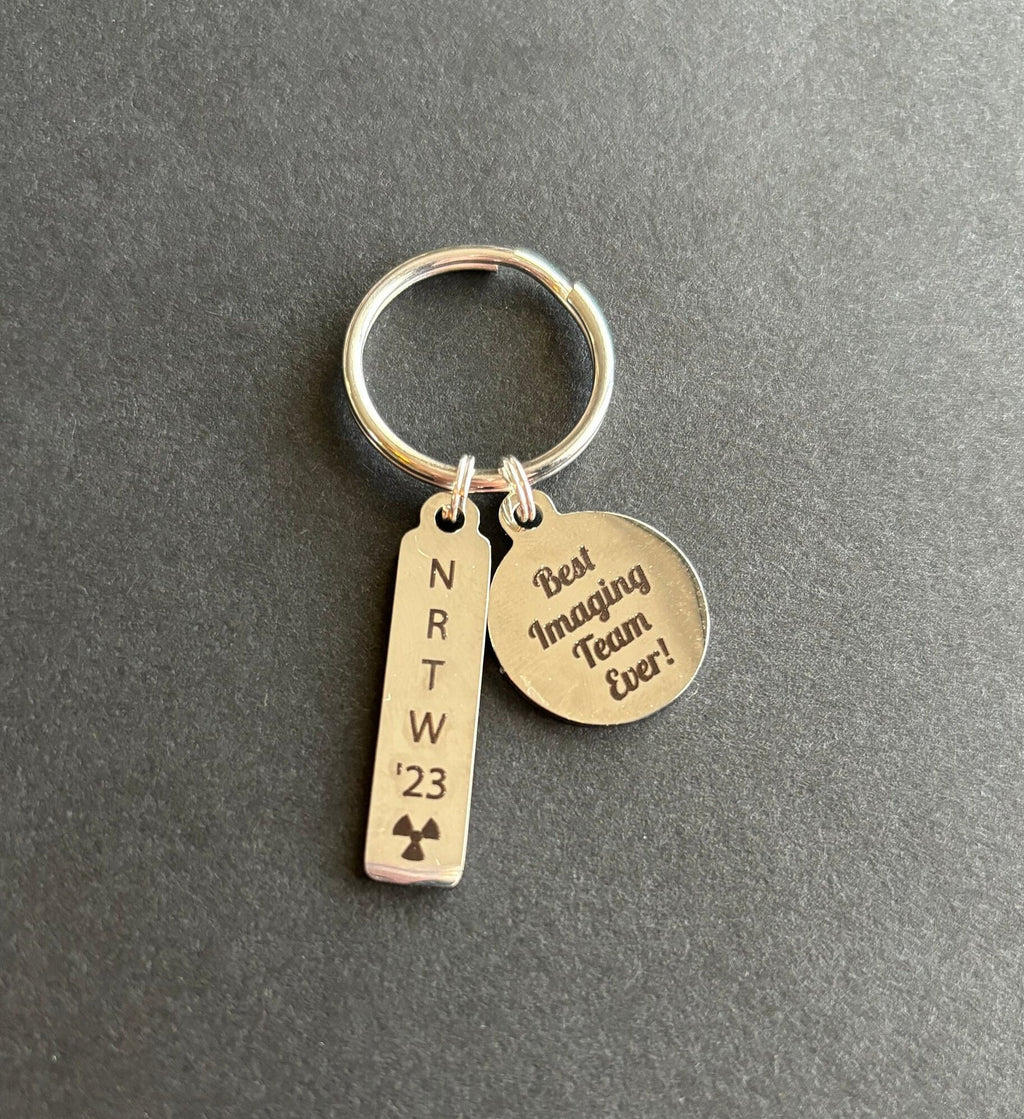 NRTW 2023 Keychain, Best Imaging Team Ever, National Rad Tech Week, Radiology Keychain, Rad Tech, Skeleton, Xray Tech, Caduceus, Gift, Staff