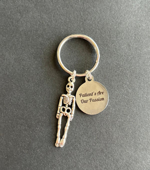 NRTW Keychain, Patient's Are Our Passion, Caduceus, National Rad Tech Week, Radiology Keychain, Rad Tech, Xray Tech, Skeleton, Gift