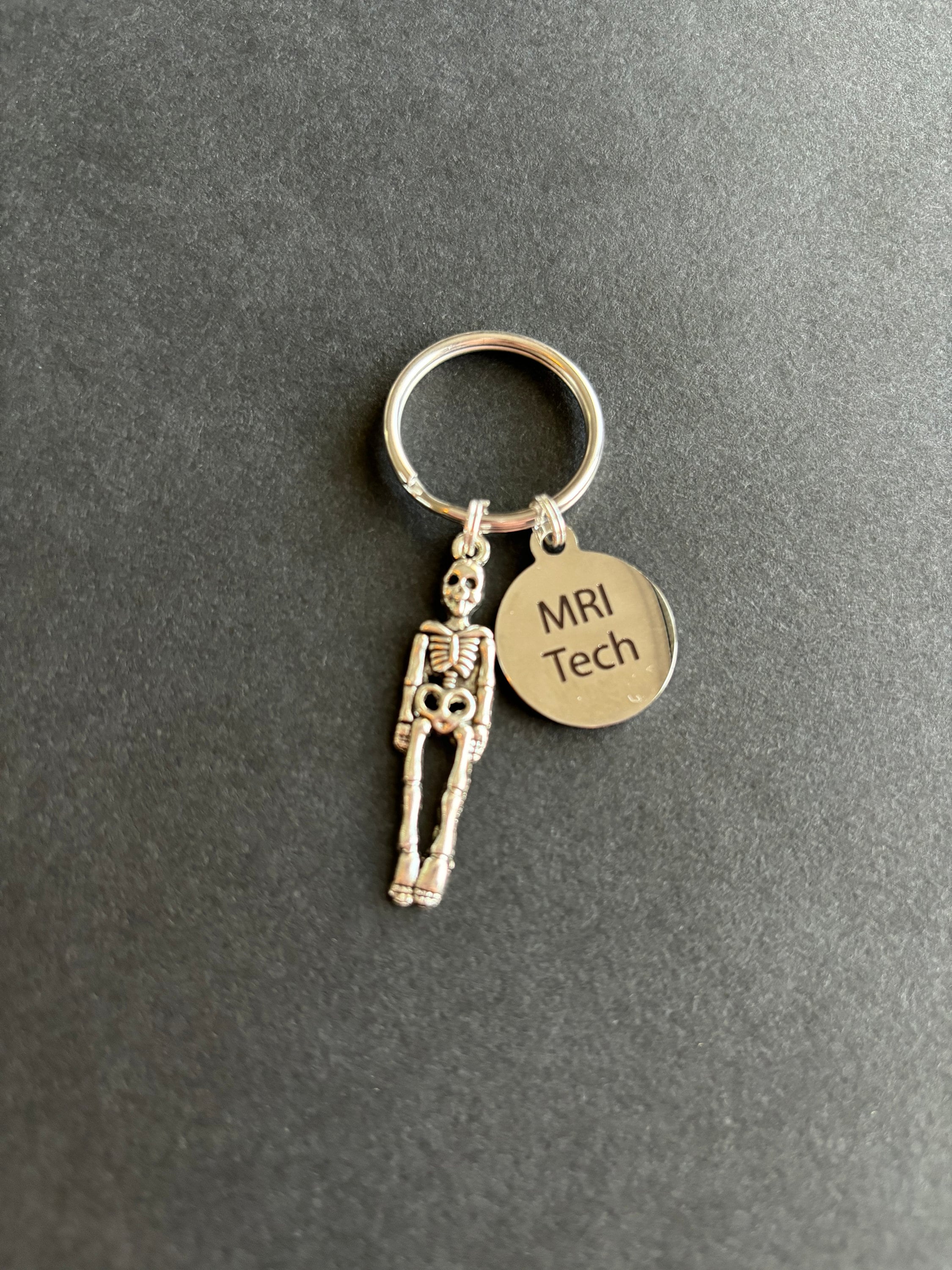 MRI Tech Keychain, Radiology, Graduation, Skeleton, Caduceus, Gift, Rad Tech, Imaging