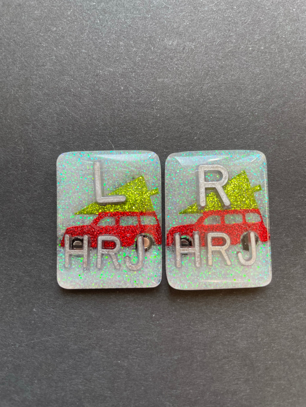 Christmas Xray Markers With 2 or 3 Initials, Tree On Car, National Lampoons