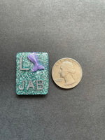 Mermaid Xray Markers, With 2 or 3 Initials, Rectangle, Glitter