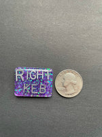 Left and Right Xray Markers, With 2 or 3 Initials, Rectangle, Glitter