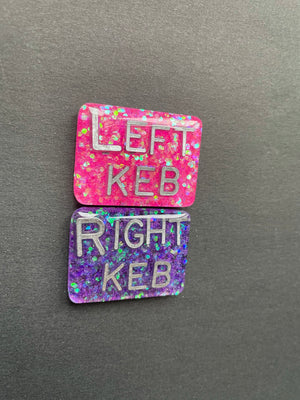 Left and Right Xray Markers, With 2 or 3 Initials, Rectangle, Glitter