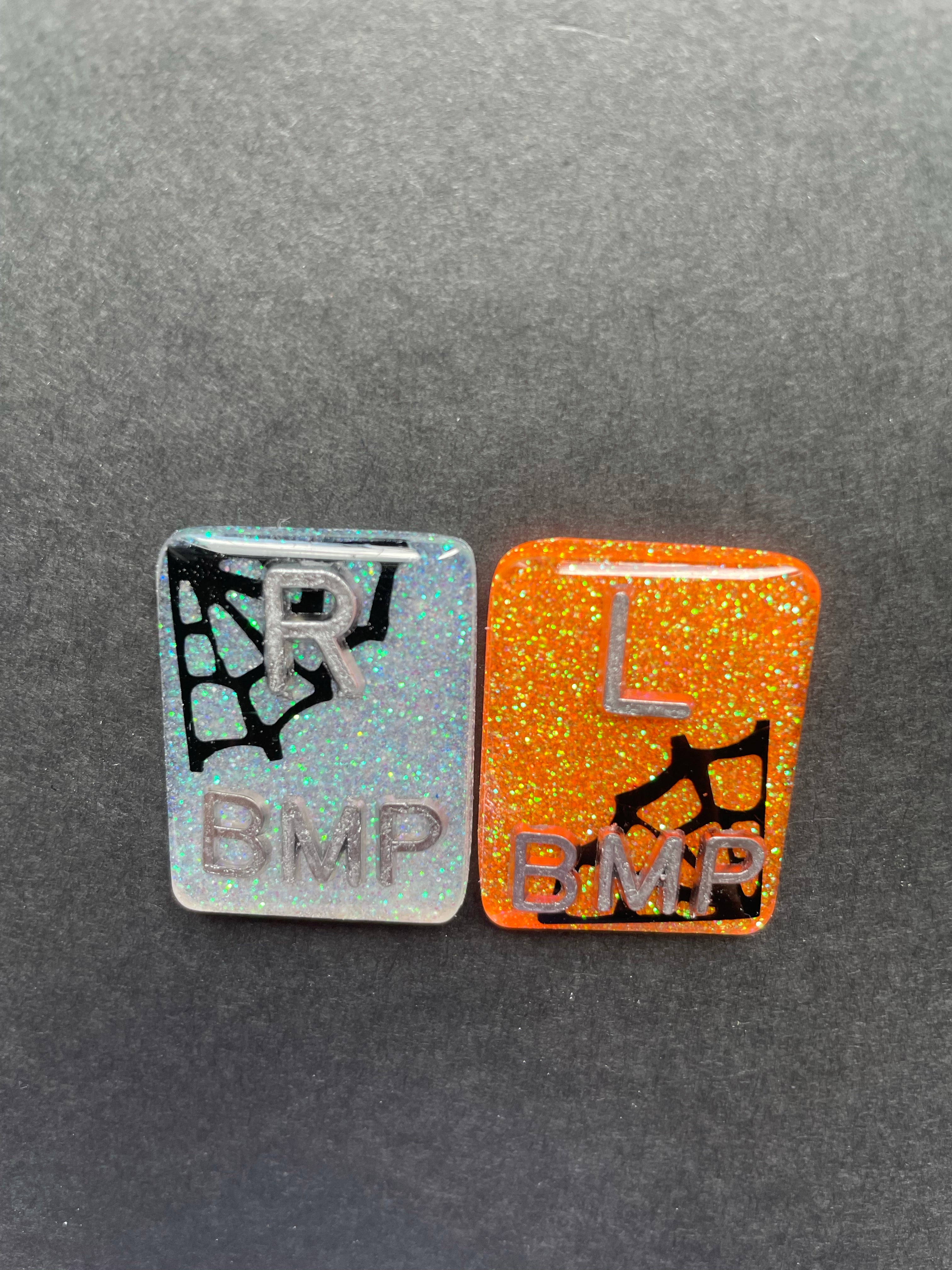 Spooky Xray Markers, With 2 or 3 Initials, Large Rectangle, Spider Web, Halloween