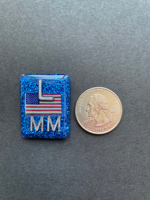 American Flag Xray Markers, Rectangle, Red White and Blue, Patriotic, Stars and Stripes