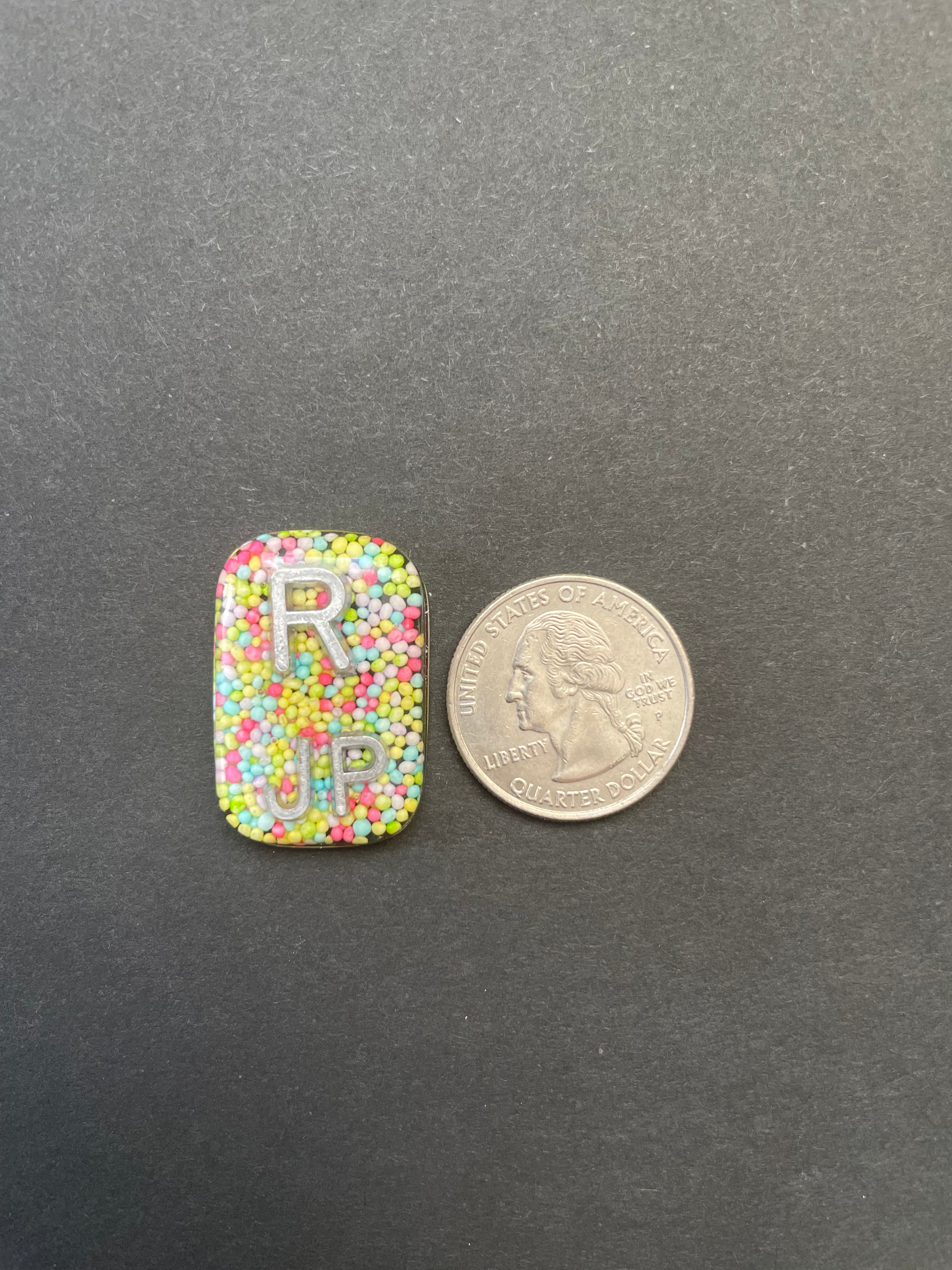 Pastel Sprinkle Xray Markers- Up to 3 Initials, Rectangle, Spring, Cute