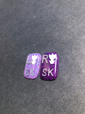 Tulip Xray Markers, With 2 or 3 Initials, Rectangle, Glitter, Flower, Spring