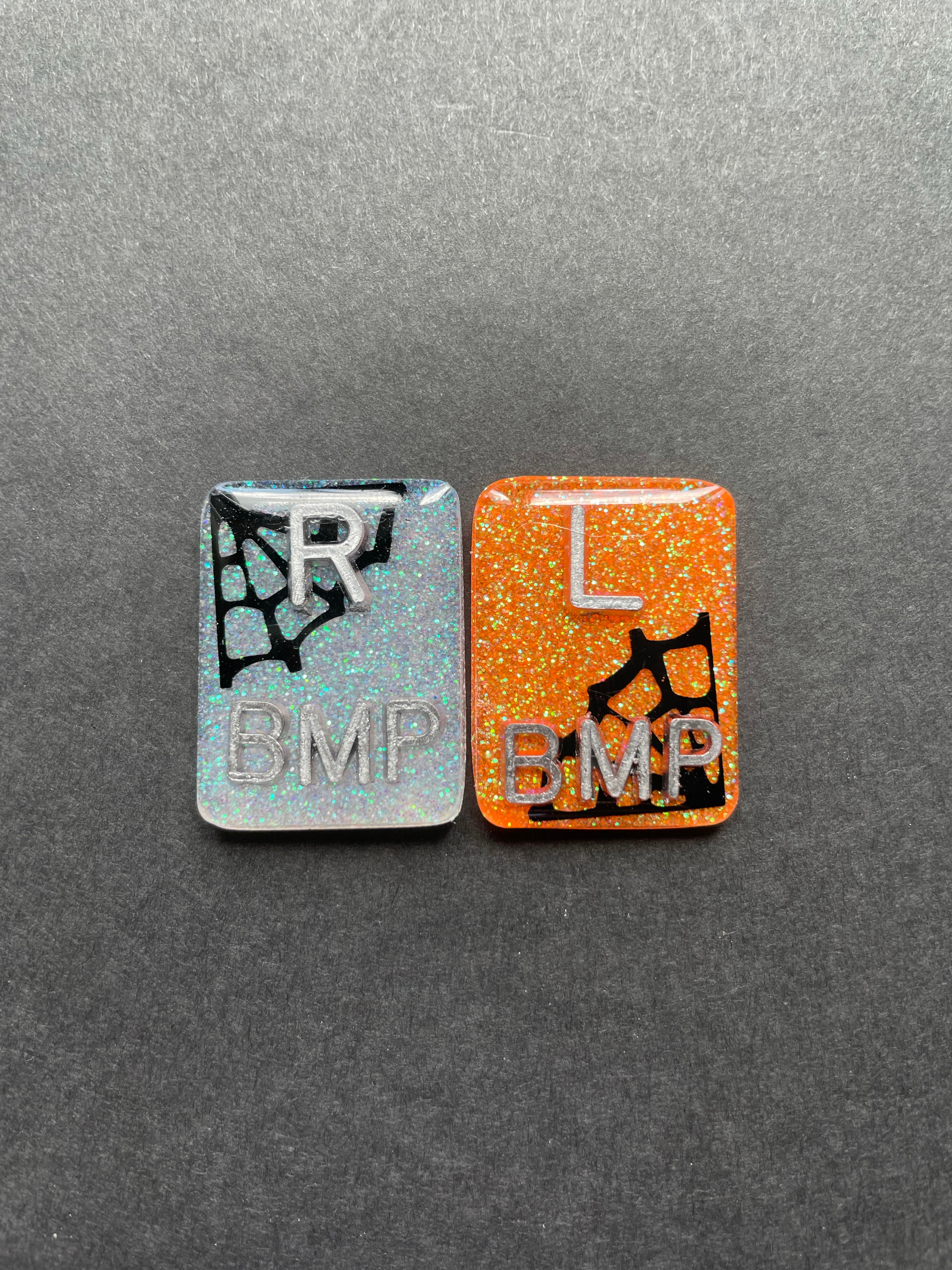 Spooky Xray Markers, With 2 or 3 Initials, Large Rectangle, Spider Web, Halloween