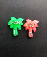 Palm Tree Shaped Xray Markers, With 2 or 3 Initials, Tropical, Summer, Beach, Glitter