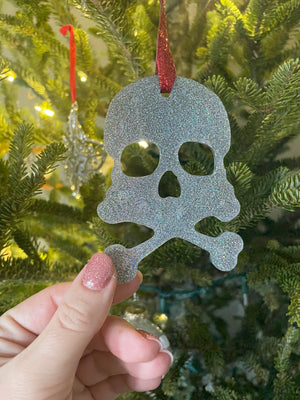 Skull And Crossbones Ornament, Xray Tech Gift, Customized Christmas Ornament, Xray Marker Ornament