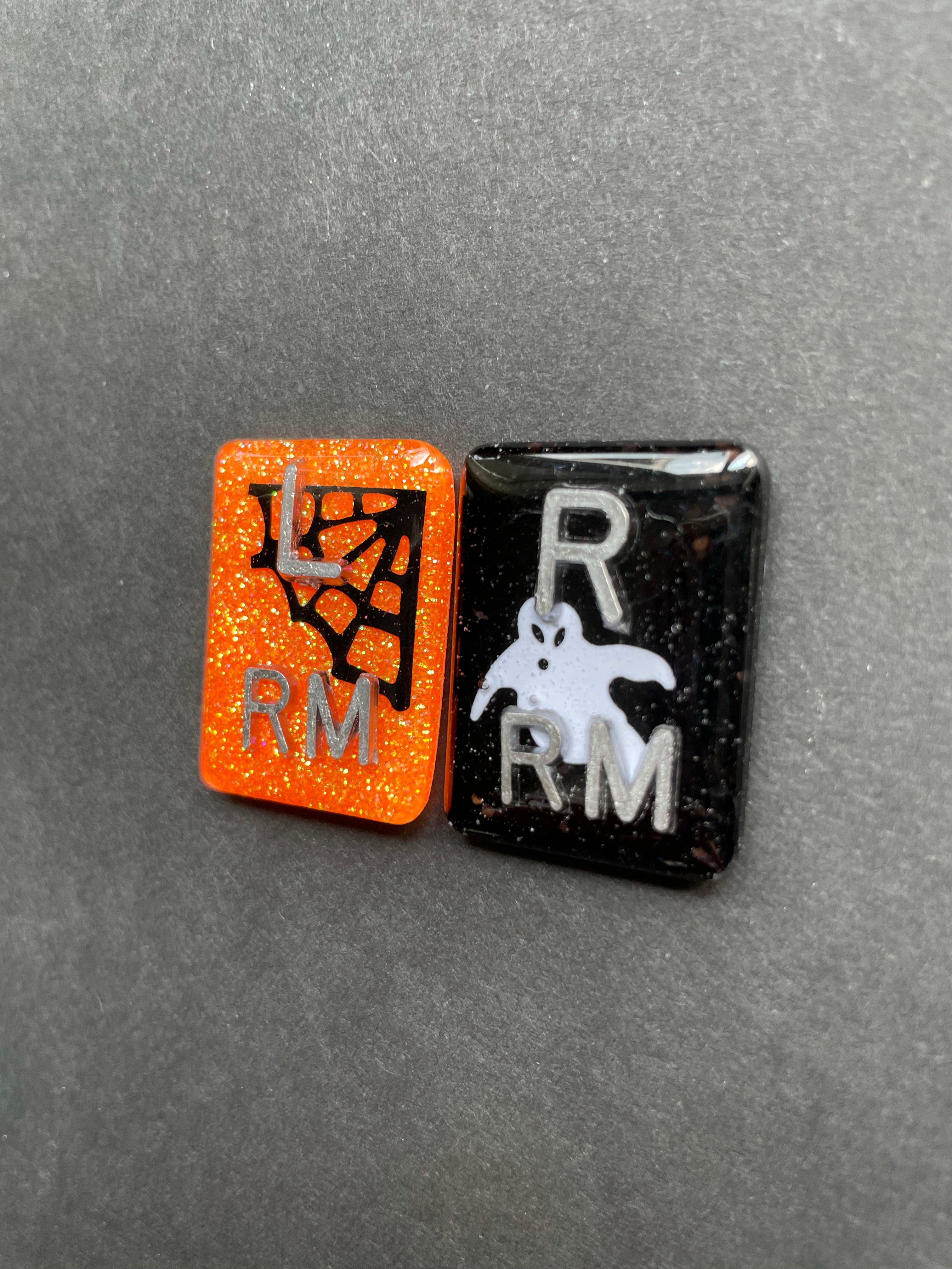 Halloween Xray Markers, With 2 or 3 Initials, Large Rectangle, Spider Web, Halloween, Ghost