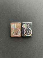 Diamond Ring Xray Markers, With 2 or 3 Initials, Rectangle, Glitter, Engagement, Wedding