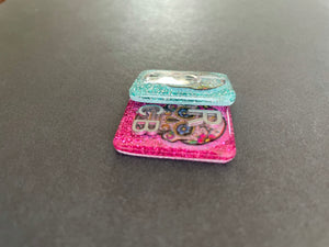 Sugar Skull Xray Markers, Large Rectangle, Glitter, With 2 or 3 Initials