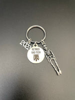 Rad Tech Retirement Gift, 2021, X-ray Tech Keychain, Radiology, Xray Tech, Radiographer, Retired, Skull, Skeleton, Caduceus