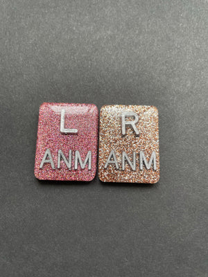 Rectangle Glitter Xray Markers 3 Initials