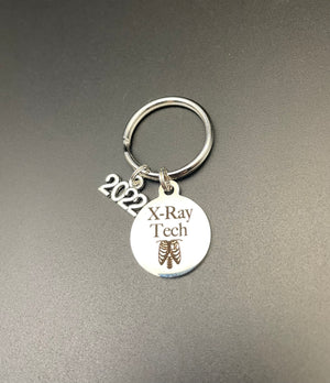 Rad Tech Graduation Gift, 2022, X-ray Tech Keychain, Radiology, X-Ray Tech