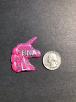 Unicorn Xray Markers, With 2 or 3 Initials, Glitter