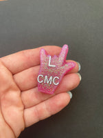 Sign Language Xray Markers, With 2 or 3 Initials, Glitter, ILU, I Love You, Hand