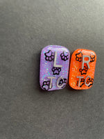 Tiny Paw Print Xray Markers, 2 or 3 Initials, Dog Lover, Pet, Animal, Small Rectangle, Glitter