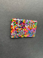 Sprinkle Xray Markers, Rectangle, 2 or 3 Initials, Cute, Fun, Glitter
