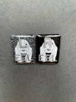 Basset Hound Xray Markers, With 2 or 3 Initials, Rectangle, Glitter, Dog