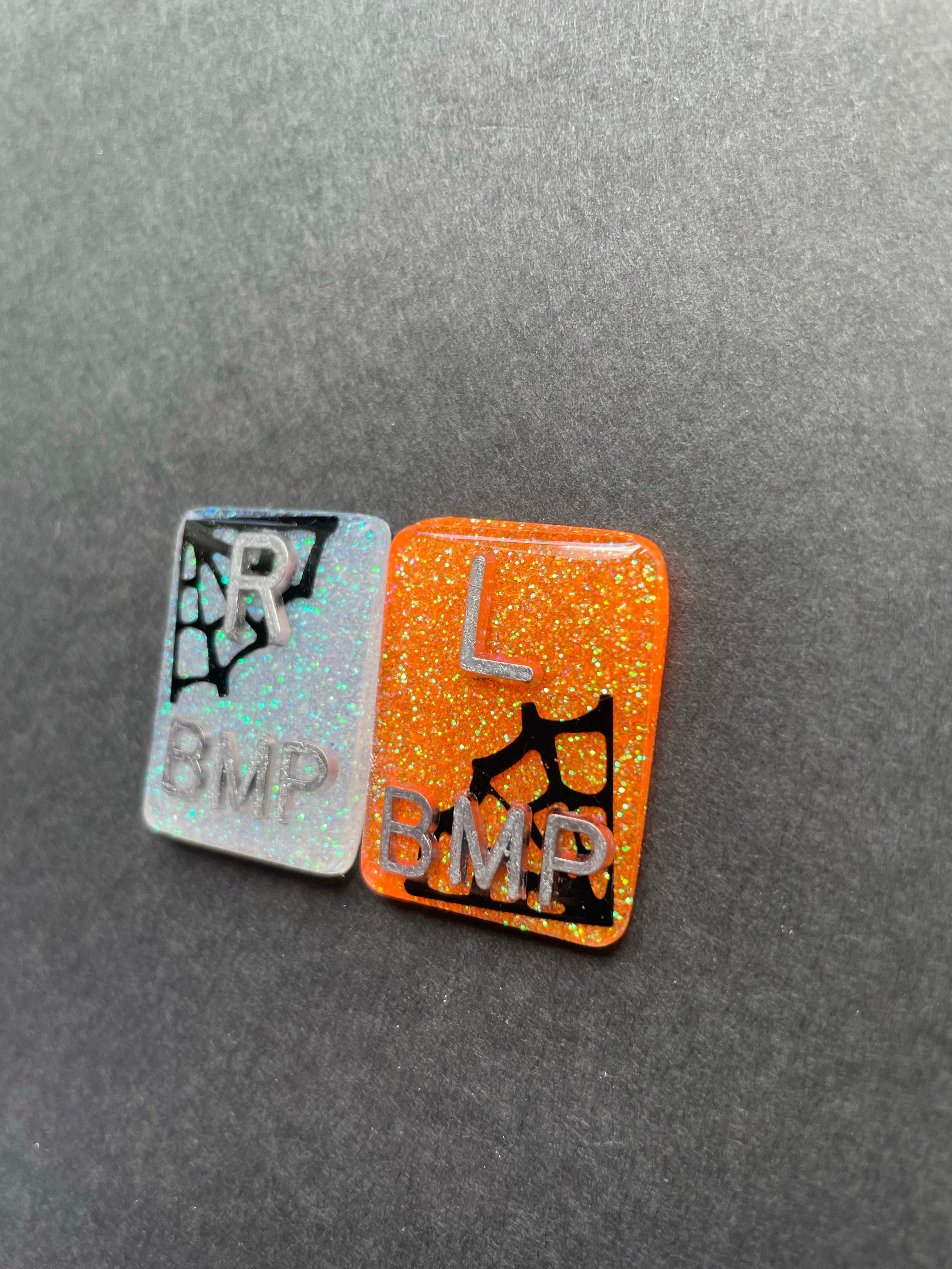 Spooky Xray Markers, With 2 or 3 Initials, Large Rectangle, Spider Web, Halloween