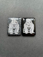 Basset Hound Xray Markers, With 2 or 3 Initials, Rectangle, Glitter, Dog